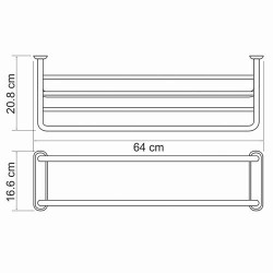 WK Полка для полотенец 64 см латунь