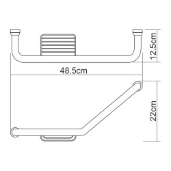 WK Поручень для ванны с мыльницей, хром