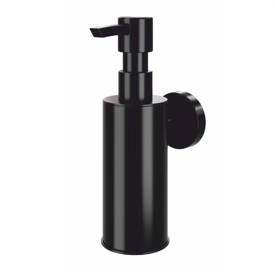 Купить WK Дозатор для жидкого мыла металлический, антивандальный, черный матовый в магазине 1stСантехника от производителя Wasser Kraft