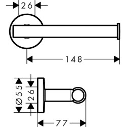 Hansgrohe Logis Universal держатель рулона туалетной бумаги без крышки