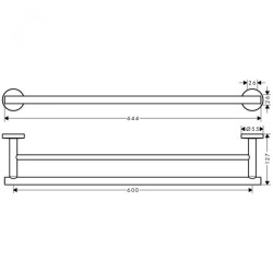 Hansgrohe Logis Universal  двойной держатель для банных полотенец