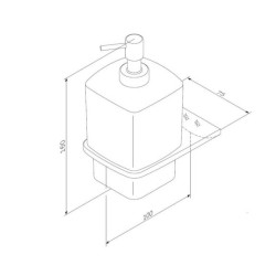 AM.PM Inspire 2.0 Дозатор стеклянный настенный, хром