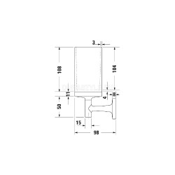 Duravit Starck T Стакан для зубных щёток черный матовый