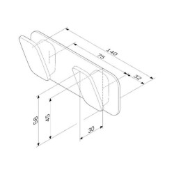 AM.PM Inspire 2.0 Крючок двойной д/полотенец, черный матовый