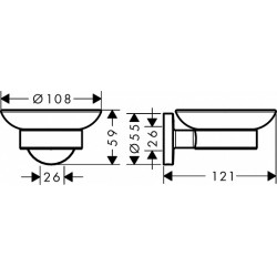 Hansgrohe Logis Universal Мыльница, стекло