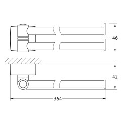 FBS ESPERADO Держатель полотенец  2-й, хром