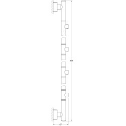 FBS ESPERADO Штанга для комплектующих на 4 позиции 95 см латунь