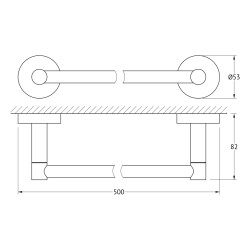 ARTWELLE HARMONIE Держатель для полотенец 50 см., хром