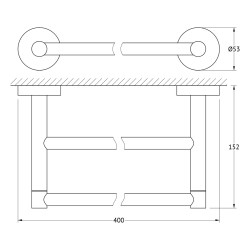 ARTWELLE HARMONIE Держатель для полотенец двойной 40 см., хром