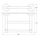 Купить ARTWELLE HARMONIE Держатель для полотенец двойной 60 см., хром в магазине 1stСантехника от производителя FBS