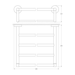 ARTWELLE HARMONIE Полка для полотенец 60 см., хром