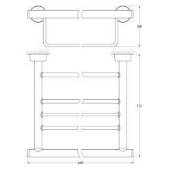 FBS NOSTALGY Полка для полотенец 60 см