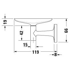 Duravit Starck T Мыльница черный матовый