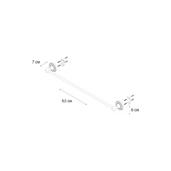 FIXSEN Antik Полотенцедержатель одинарный 63 см, бронза