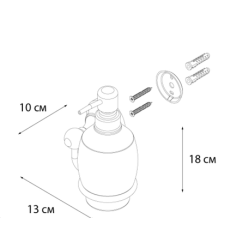 FIXSEN Bogema Дозатор для жидкого мыла керамический, хром