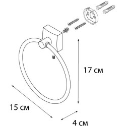 FIXSEN Kvadro Полотенцедержатель кольцо, хром