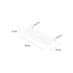 FIXSEN Kvadro Полка д/полотенец 59 см, хром