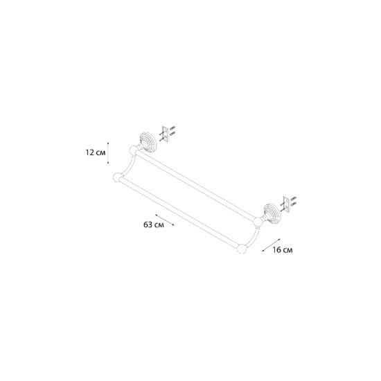 Купить FIXSEN RETRO Полотенцедержатель двойной 63 см, бронза в магазине 1stСантехника от производителя Fixsen