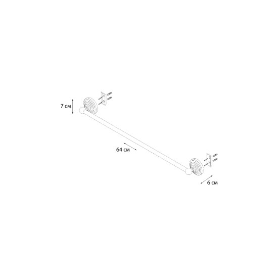 Купить FIXSEN RETRO Полотенцедержатель одинарный 64 см, бронза в магазине 1stСантехника от производителя Fixsen