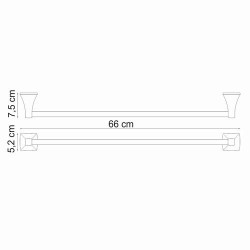 WK 2500 Штанга для полотенец 66 см., хром