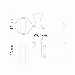 WK 2500 Держатель для туал.бумаги и освежителя воздуха, хром