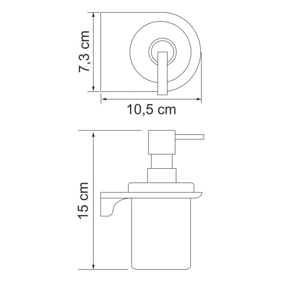 Купить WK 8300 Дозатор стеклянный для жидкого мыла, белый матовый в магазине 1stСантехника от производителя Wasser Kraft