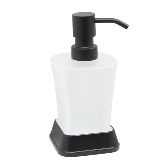 Купить WK 5400 Дозатор для жидкого мыла настольный матовое стекло, черный матовый в магазине 1stСантехника от производителя Wasser Kraft