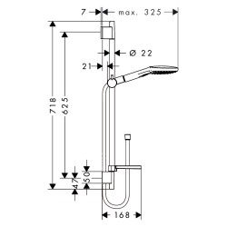 HANSGROHE Raindance Select E 120 3jet/Unica S Puro душевой гарнитур H65, хром