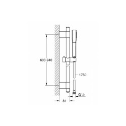 GROHE Grandera Rainshower душевой гарнитур H900, хром/золото