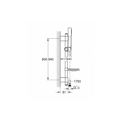 GROHE Eurhoria Cosmopolitan душевой гарнитур H90, хром