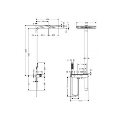 HANSGROHE Raindance E 420 Air 2jet Showerpipe душевая система с термостатом для душа, хром