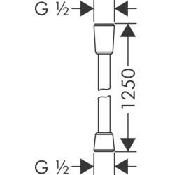HANSGROHE Isiflex шланг для душа 125 см., хром
