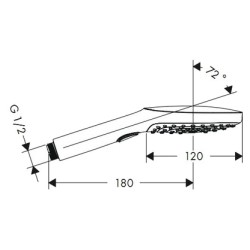 HANSGROHE Raindance Select 120 AIR 3iet ручной душ, хром/белый