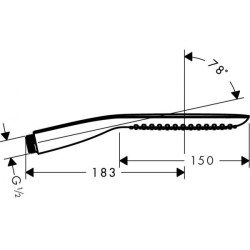 HANSGROHE PuraVida 120 baton 1jet ручной душ, хром