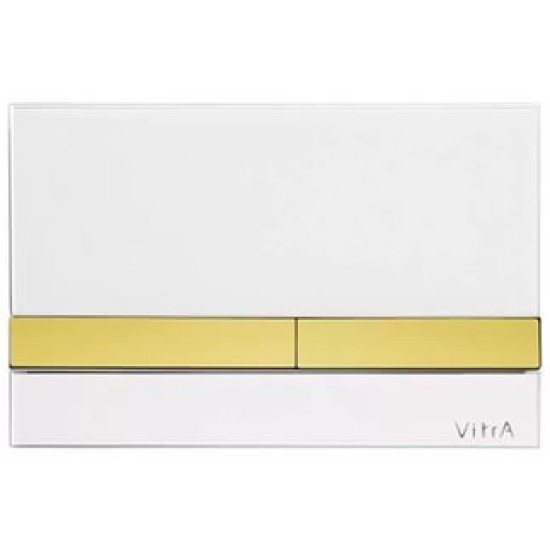 Купить Vitra Select клавиша для инсталляции стеклянная, белая с золотыми кнопками в магазине 1stСантехника от производителя Vitra