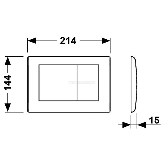 Купить TECE planus клавиша для инсталляции, белый глянц в магазине 1stСантехника от производителя Tece