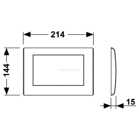 Купить TECE planus клавиша для инсталляции 1-ая, белый глянец в магазине 1stСантехника от производителя Tece