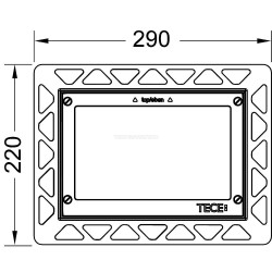 TECE Монтажная рамка под стеклянные панели(для инсталляции), хром глянцевый
