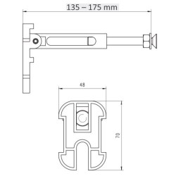 Jomo Tech для инсталяции монтажные уголки длинна 135-175.