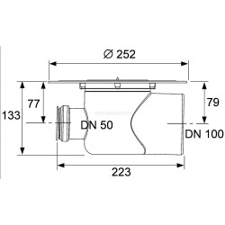 TECE Сифон горизонтальный DN100