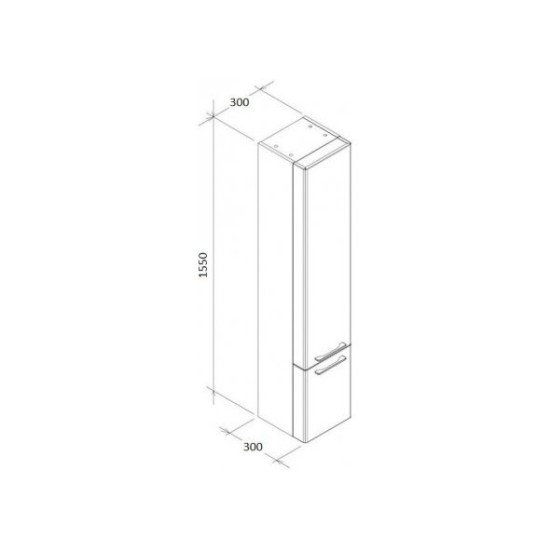 Купить Ravak Ring Пенал 30/30 см. петли справа, белый в магазине 1stСантехника от производителя Ravak