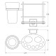Купить FBS ESPERADO Держатель зубных щеток и пасты со стаканом матовый хрусталь в магазине 1stСантехника от производителя 
