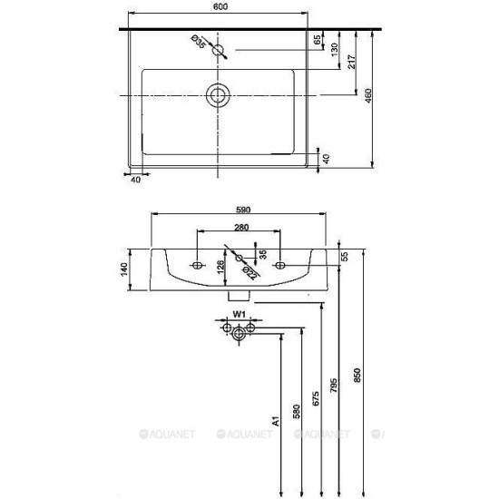 Купить IfoTwins раковина мебельная 60/46 см. в магазине 1stСантехника от производителя Ifo