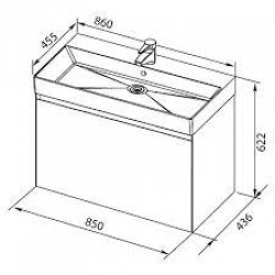 Aquanet Раковина мебельная Slim Synergy 85/45 см., керамика, белая