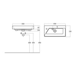 Dreja Slim Synergy раковина мебельная 65 см., керамика