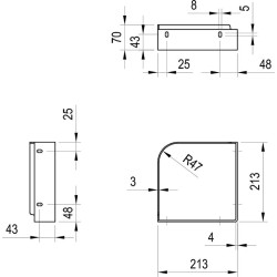 Ravak Yard 280 C Консоль для раковины, хром