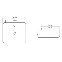 Aquanet City-2 Раковина-чаша 500/400/140 мм, керамика