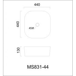 Maison Раковина-чаша 44/44/13 см., керамика