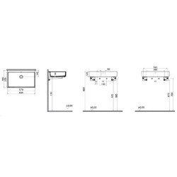 Vitra ArchiPlan раковина-чаша прямоугольная 60/38 см.