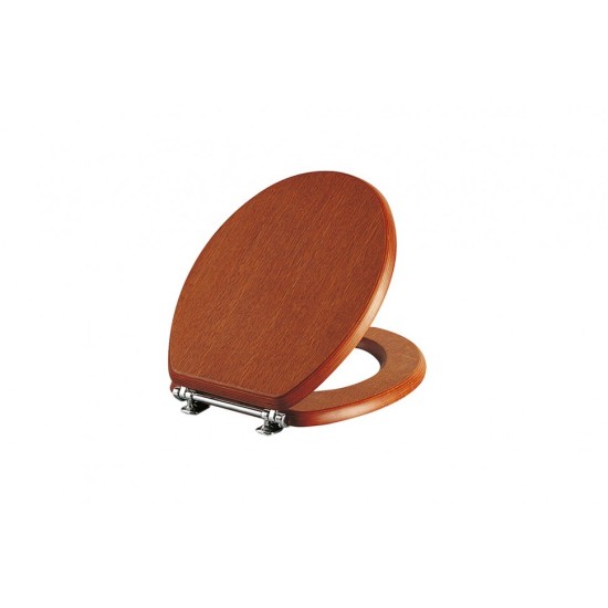 Купить Vitra Efes деревянное сиденье для унитаза, каштан, петли хром в магазине 1stСантехника от производителя Vitra